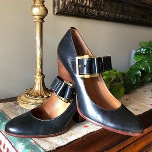 Frye Black Andrea Mary Jane Pumps